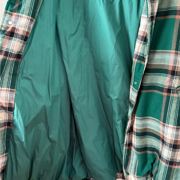 Aritzia TNA Coaches Jacket XL Green Plaid - Picture 5 of 6